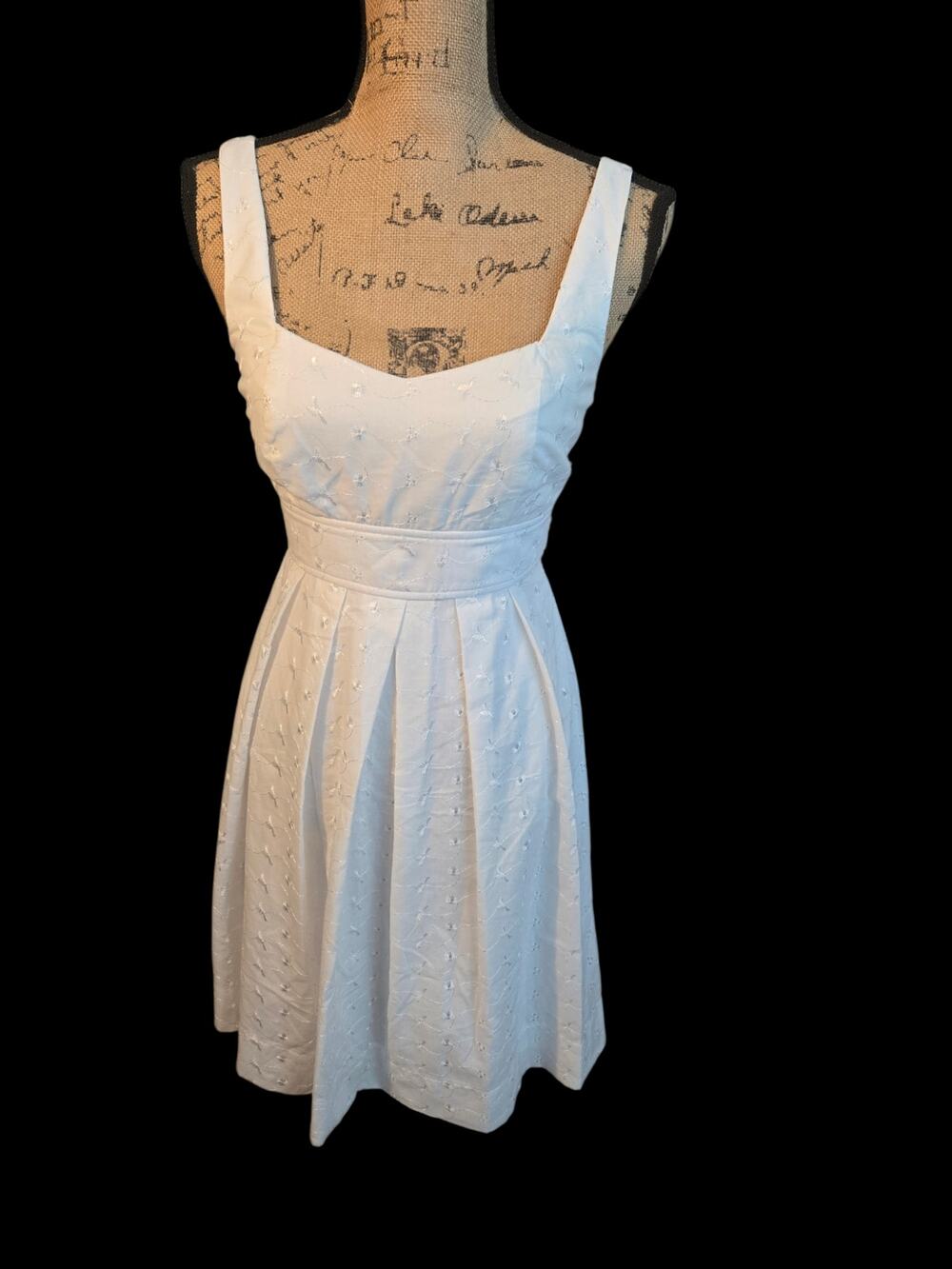 Maurice's white sleeves eyelet midi dress, size 1